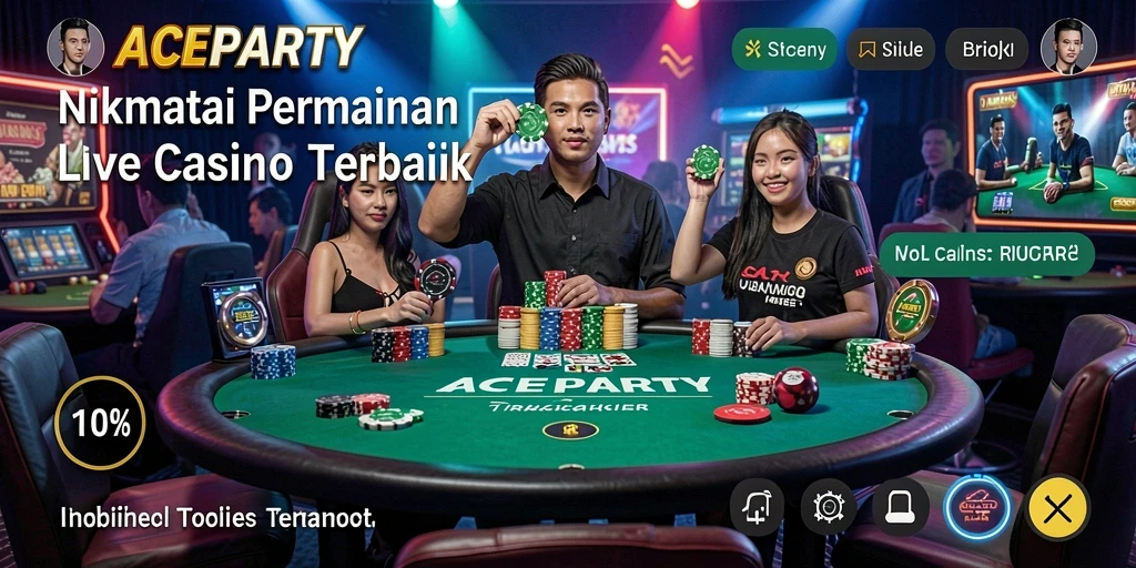 Tampilan gameplay ACEPARTY yang seru dan interaktif.
