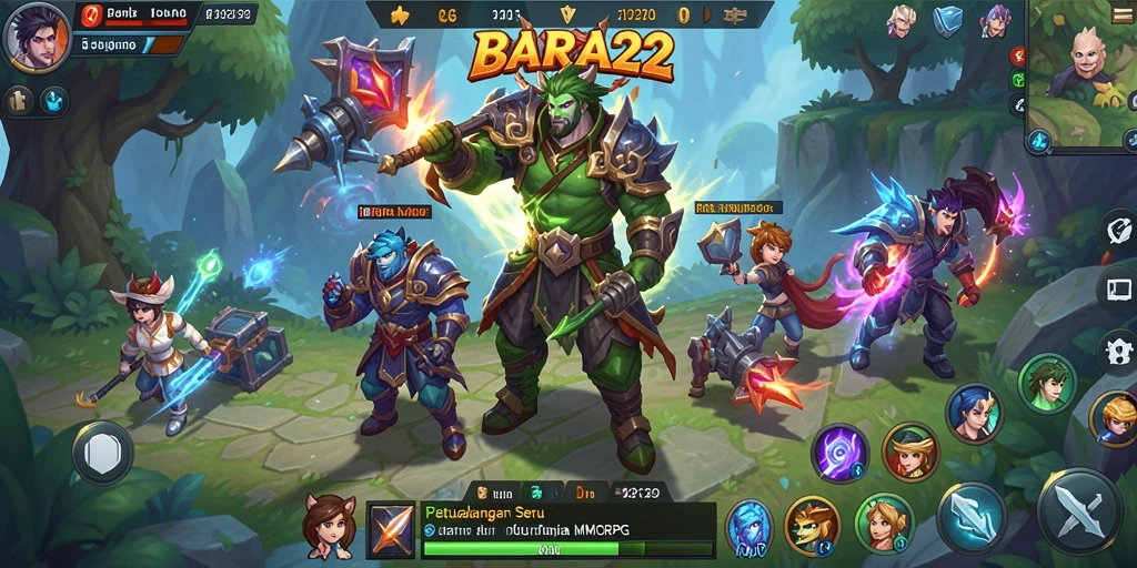 Tampilan gameplay epik dari dunia BARA22 yang menakjubkan.