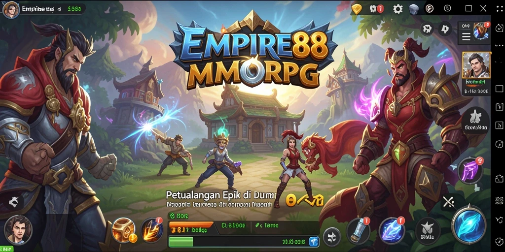 Tangkapan layar permainan EMPIRE88 yang menunjukkan aksi dan petualangan epik.