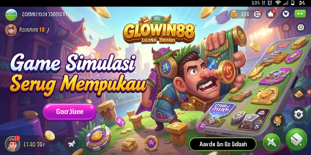 Screenshot gameplay GLOWIN88 yang menampilkan momen seru dalam simulasi.