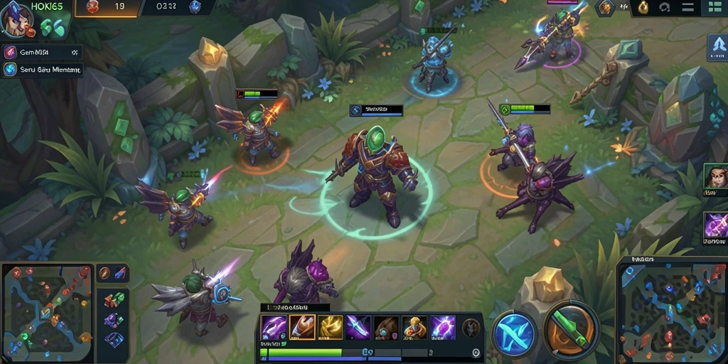 Screenshot gameplay HOKI65 yang menunjukkan pertarungan seru antar karakter.