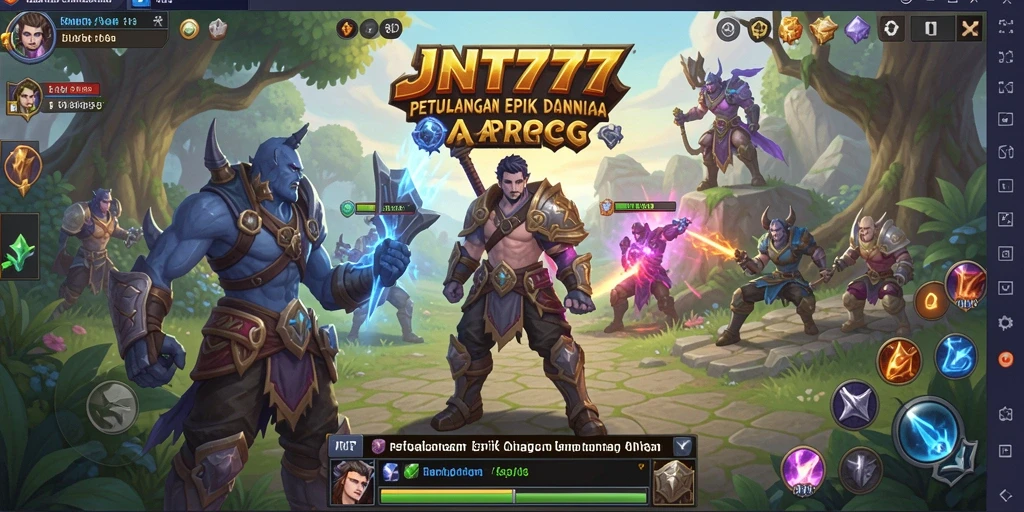 Screenshot utama JNT777 menampilkan aksi seru di dunia ARPG.