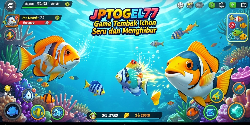 Screenshot utama JPTOGEL77 menunjukan aksi menembak ikan yang menarik.