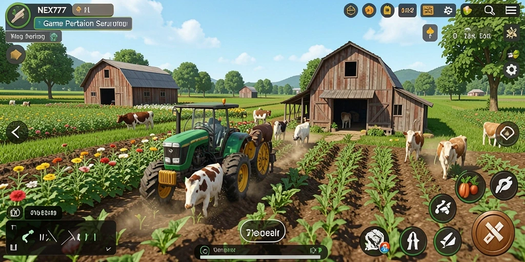 Tampilan gameplay NEX777 yang menarik dan penuh warna.