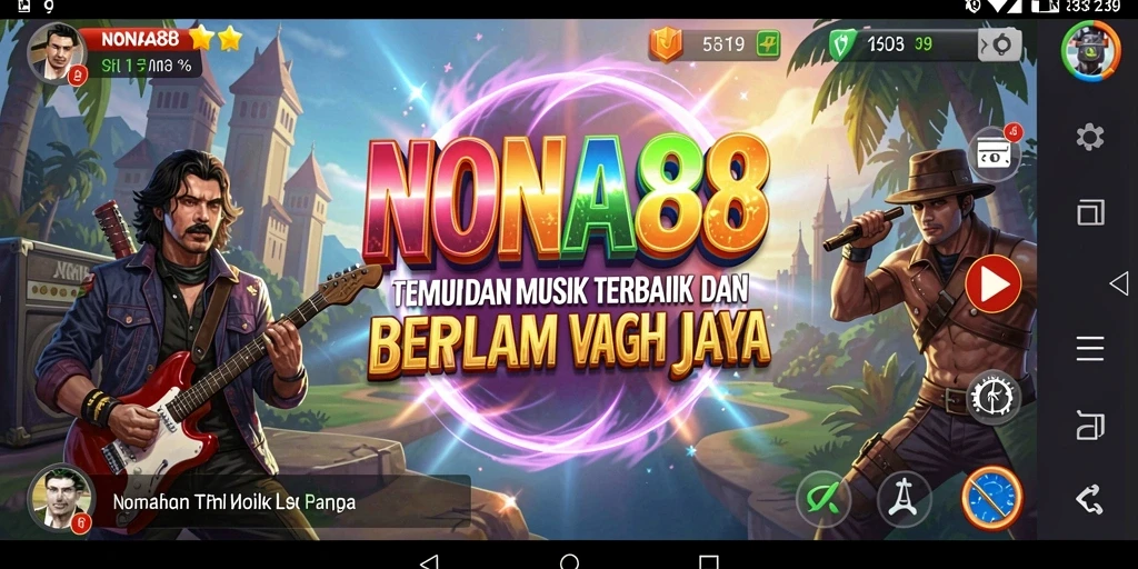 Screenshot gameplay NONA88 menampilkan pengguna yang sedang bernyanyi dengan penuh semangat.