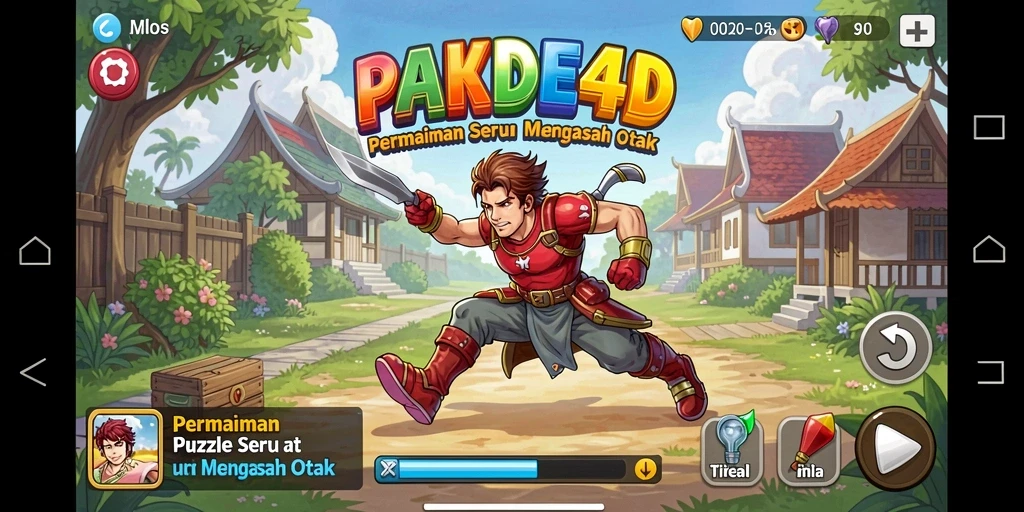 Tampilan gameplay PAKDE4D yang menantang dan menarik untuk dimainkan.