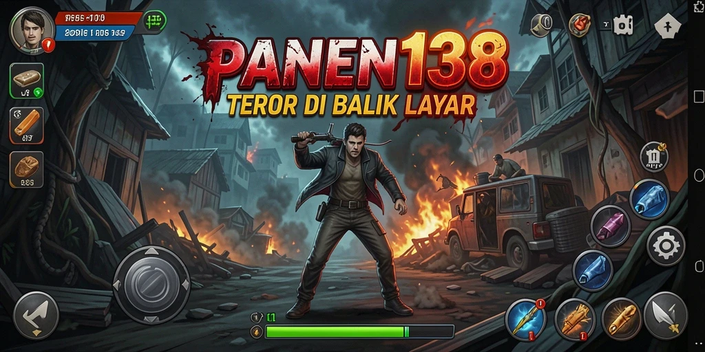 Screenshot dari gameplay menyeramkan di PANEN138 yang menunjukkan suasana horor.