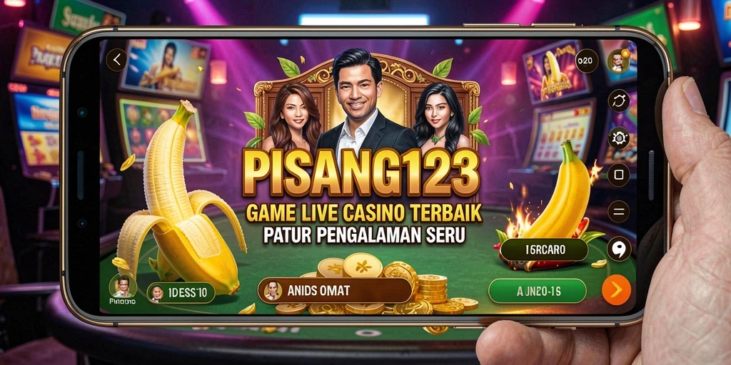 Tampilan gameplay PISANG123 dengan dealer live yang interaktif.