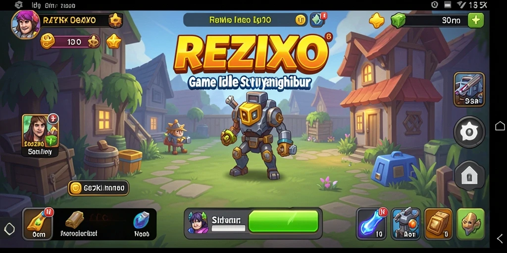 Tampilan screenshot <strong>REZIXO</strong> yang menunjukkan aksi gameplay Idle yang mengasyikkan.
