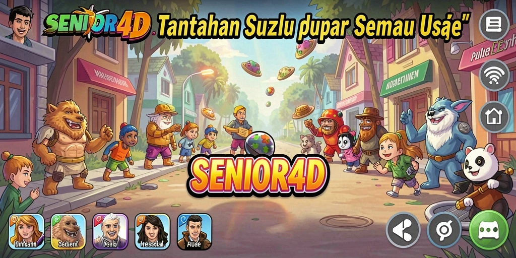 Gameplay Puzzle SENIOR4D yang seru dan menantang.