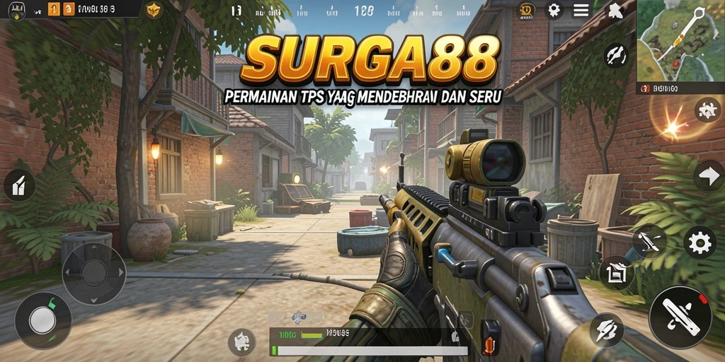 Tangkapan layar SURGA88 menampilkan aksi tembak-menembak yang seru.