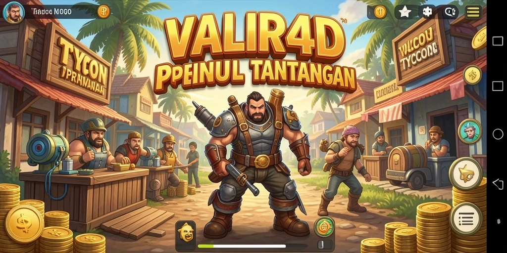 Gameplay menarik VALIR4D dengan elemen manajemen bisnis yang intens.