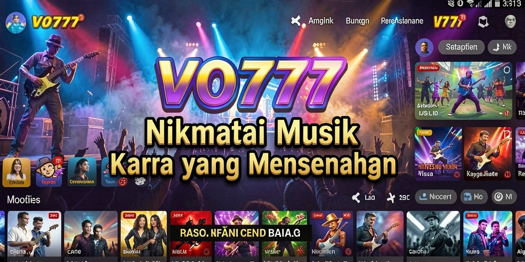Screenshot gameplay VO777 menampilkan interaksi pemain dengan musik.